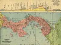 Historische Karte von Panama 1904