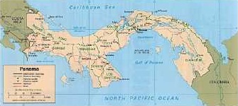 Politische Karte von Panama
