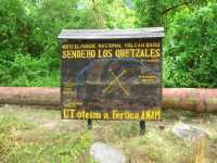 Holztafel im Nationalpark Volcan Baru, Panama