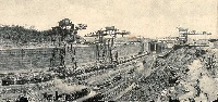 Bau der Miraflores-Schleusen 1913