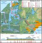 Karte des Panamakanals