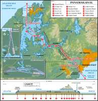 Panamakanal Karte