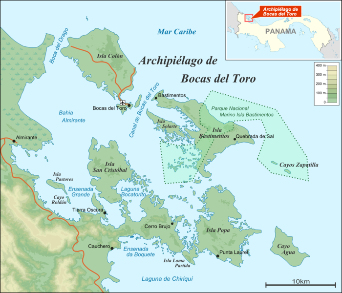 Bocas del Toro - Karte 