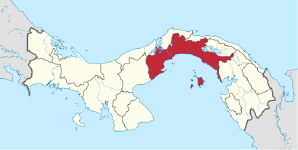 Karte der Provinz Panama